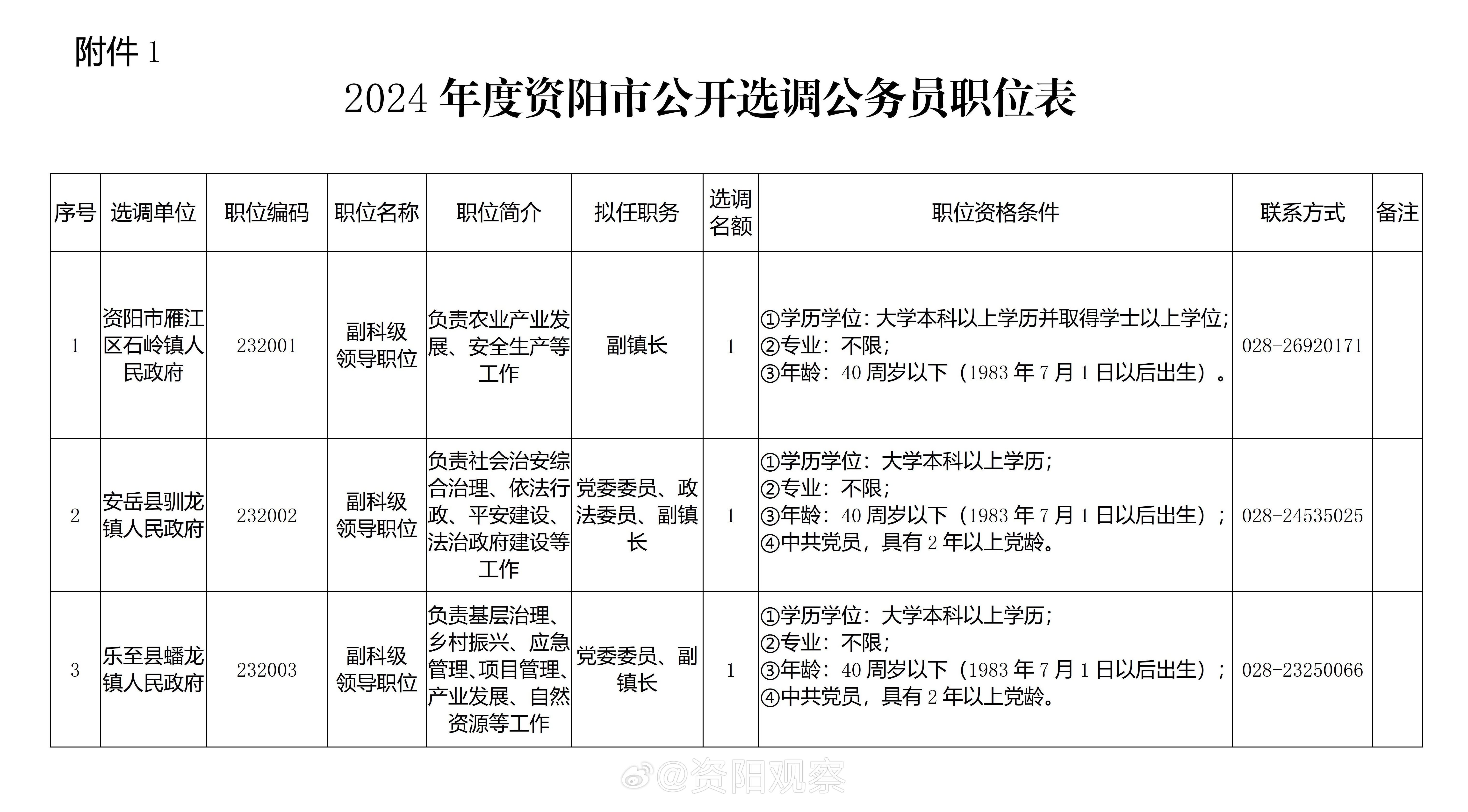 资阳区人民政府办公室最新招聘信息详解